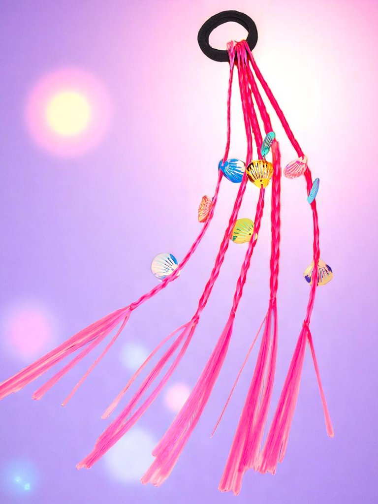 Royalfashion Clip-in Braids with Shells on Elastic Bands