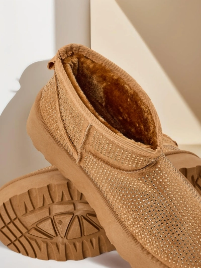 Royalfashion Beige women's snow boots a'la UGGs Corob