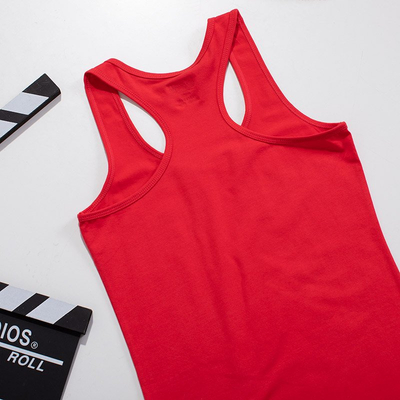 Women's Red Strappy Top - Clothing