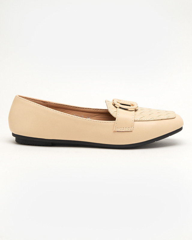 Eco-leather loafers in beige Amida - Footwear