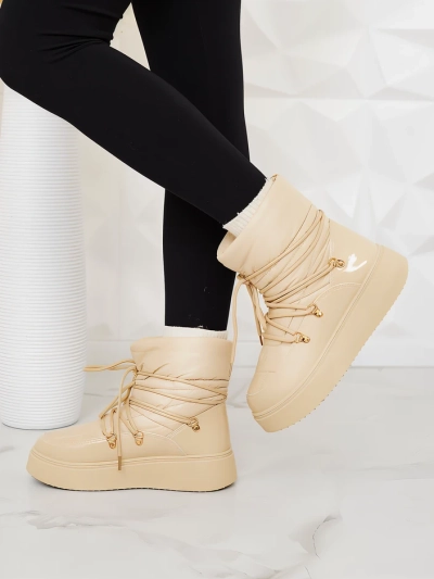 Royalfashion Sieviešu sniega zābaki bēšā krāsā Dabenda