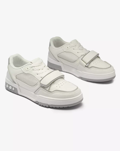 Women's sports sneakers in white-gray color Xirrat- Footwear