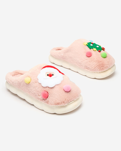 Royalfashion Christmas women's slippers in pink Fertemse