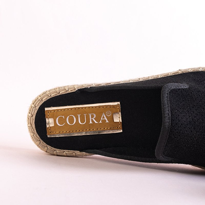 Courine women's black slippers - Footwear