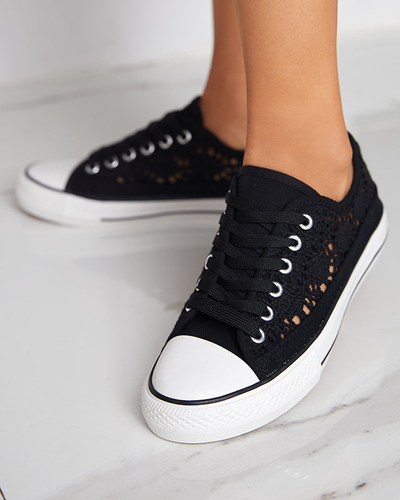 Black women's openwork Tareni sneakers - Footwear