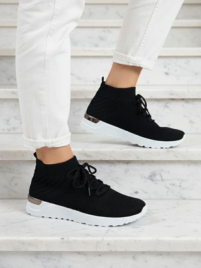 Nero Elegante Women's Sports Sneakers