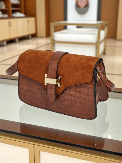 Patent Small Women's Faux Leather Handbag Sable Mist