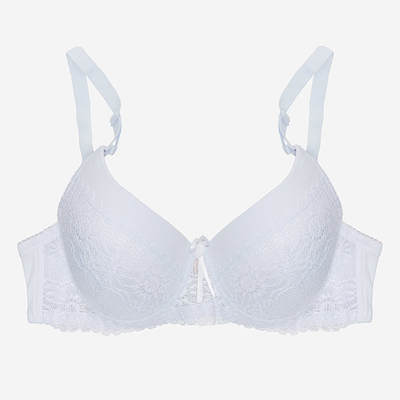 White Women's Push-Up Lace Bra - Underwear