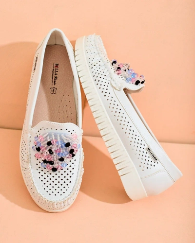 Royalfashion Женские ажурные мокасины из бисера Namis
