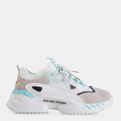 White sports sneakers for men Mapsy - Footwear