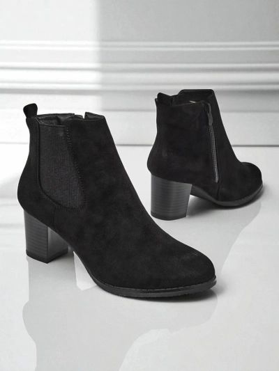 Velvet Trace Women's Eco-Suede Heeled Ankle Boots