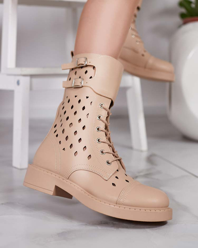 Royalfashion Sieviešu ažūrveida mežģīņu zābaki Belsel