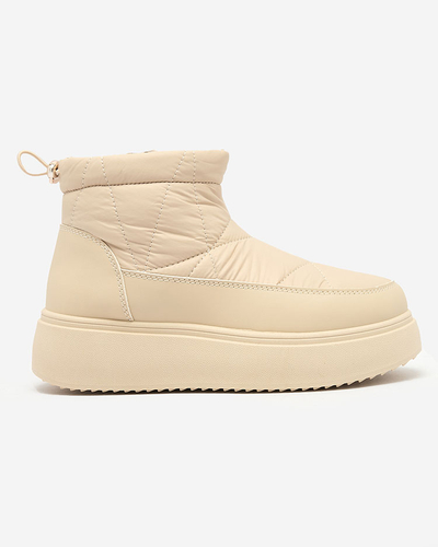 Royalfashion Women's slip-on snow boots in beige Armeda