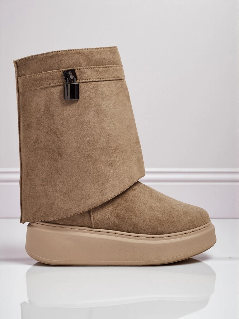 Elizze Women's Short Snow Boots with Detachable Upper