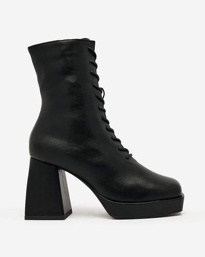 Royalfashion Black women's lace-up Eoleore boots