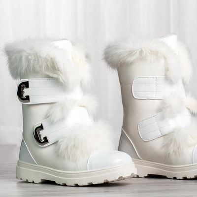 OUTLET White snow boots with fur from Dassacia - Footwear