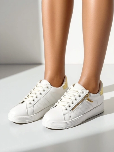 Royalfashion Sieviešu sporta sneakers ar dekoratīvo rāvējslēdzēju Evrove