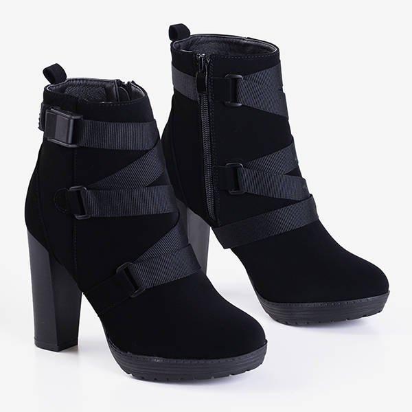 Black women's high-heeled boots Ores - Footwear