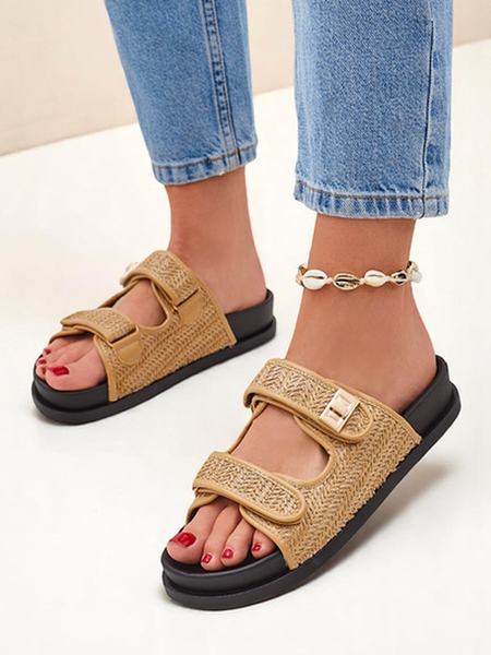 Royal Fashion Women's braided slip-on sandals