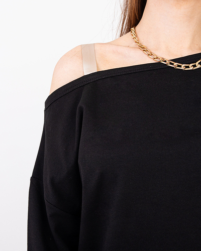 Black women's blouse and skirt set - Clothing