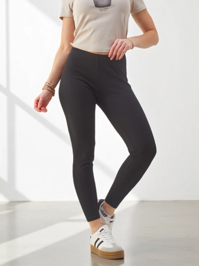 Royalfashion Women's ribbed cotton leggings
