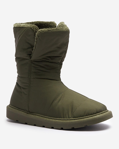 Tumši zaļi sieviešu zābaki a'la sniega zābaki Kalioli- Footwear