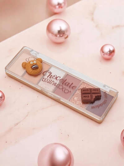 Kevin&Coco Palette 6 eyeshadows with glitter Chocolate