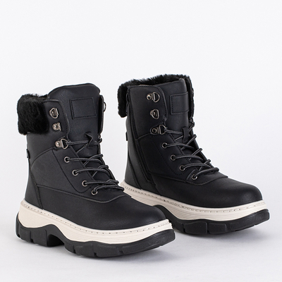 Melni sieviešu zābaki ar izolāciju Xizim- Footwear