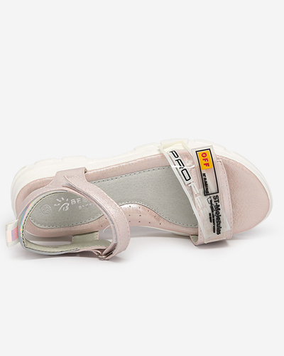Light pink shiny sandals for girls Lorij - Footwear