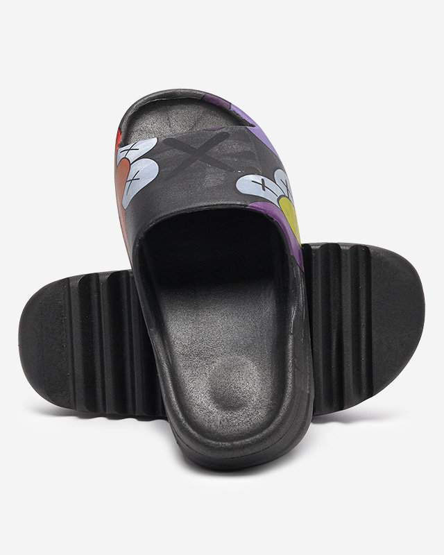 Black women's slippers by Elmino - Footwear