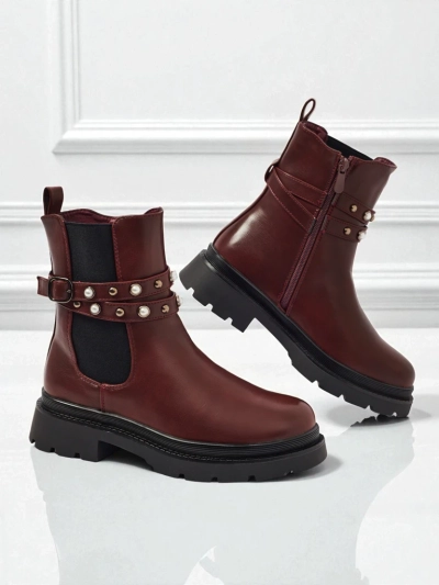 Women's High Eco-Leather Ankle Boots Pearl Mist