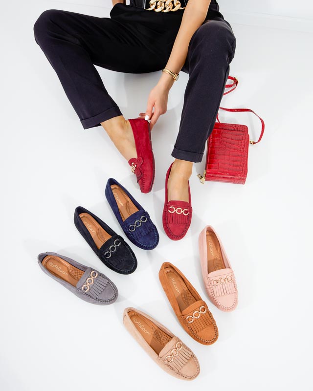 Terikala maroon eco-suede loafers for women - Footwear