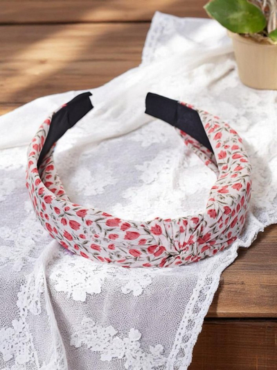 Royalfashion Hairband with Bow in Floral Pattern Lilia
