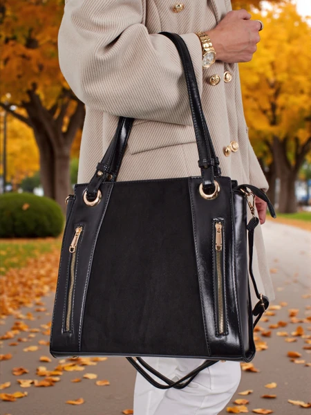 Torebka damsko shopper eko skůrzano Silent Raven