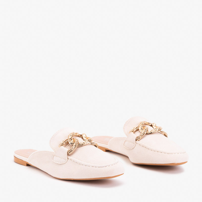 Krēmkrāsas čības a'la mokasīni Gabbu- Footwear
