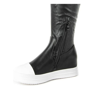 Black and white disco platform boots - Footwear