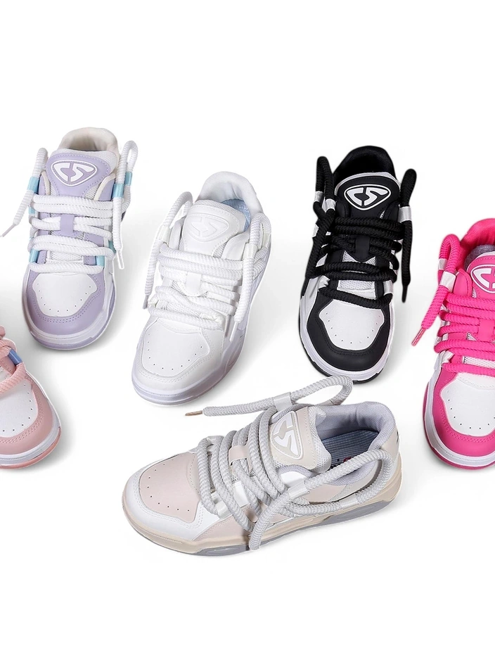 Royalfashion Women's sport sneakers with decorative laces Clesiv