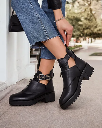 Royalfashion Women's workery style boots Komowi