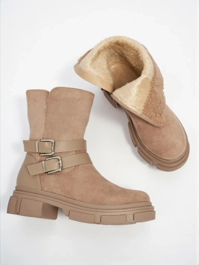 Высокие женские ботинки из эко-замши Callire