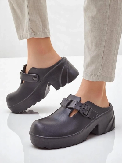 Royalfashion Women's rubber heeled sandals Voxones