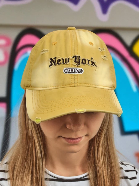 Royalfashion Kepük labükön Daszkiem New York 1976 labükön przetarciami