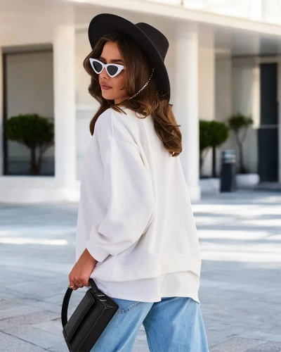 Royalfashion Sieviešu kokvilnas plānais džemperis