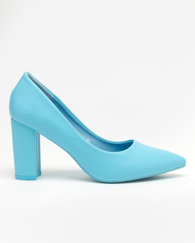 Blue women's pumps on the post Sweet - Shoes