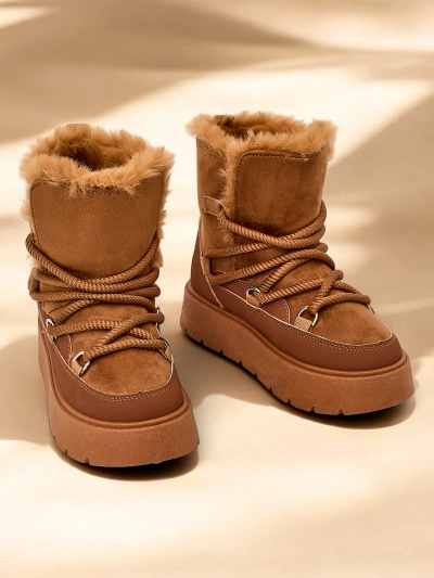 Royalfashion Women's lace-up snow boots Liloz