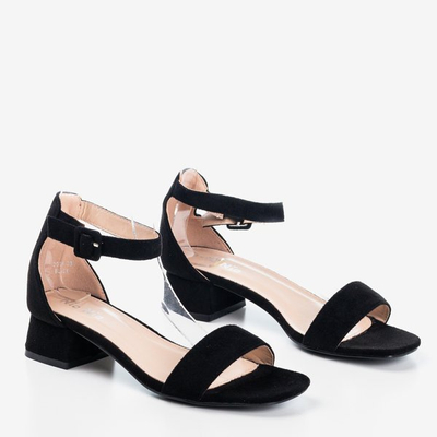 Black low-heeled sandals Torita - Footwear