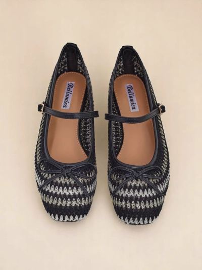 Royalfashion Women’s woven ballet flats with a strap Vanot