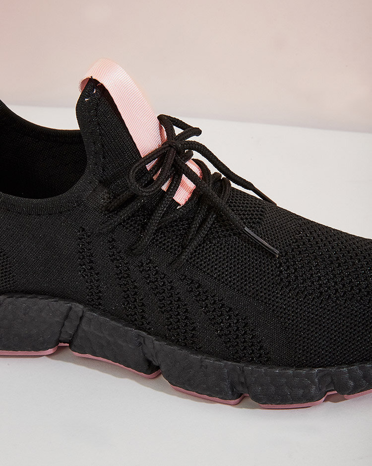 Black and pink women's sports shoes Bommgi - Footwear