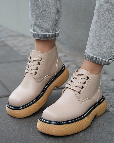Women's boots in beige Tarraf- Footwear
