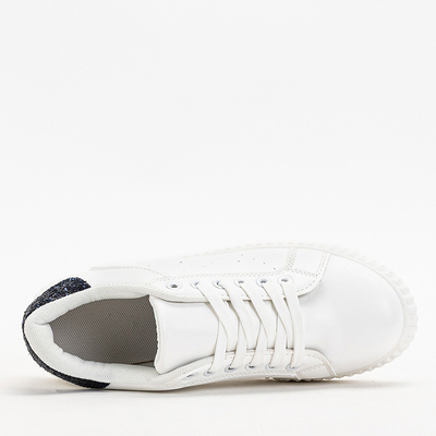 Blue and white sneakers with decorative glitter Mastirs - Footwear