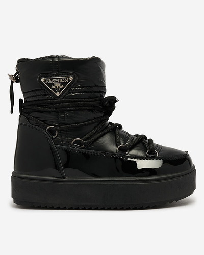 Royalfashion Детские сапоги-скороходы a'la snow boots черного цвета Asifa